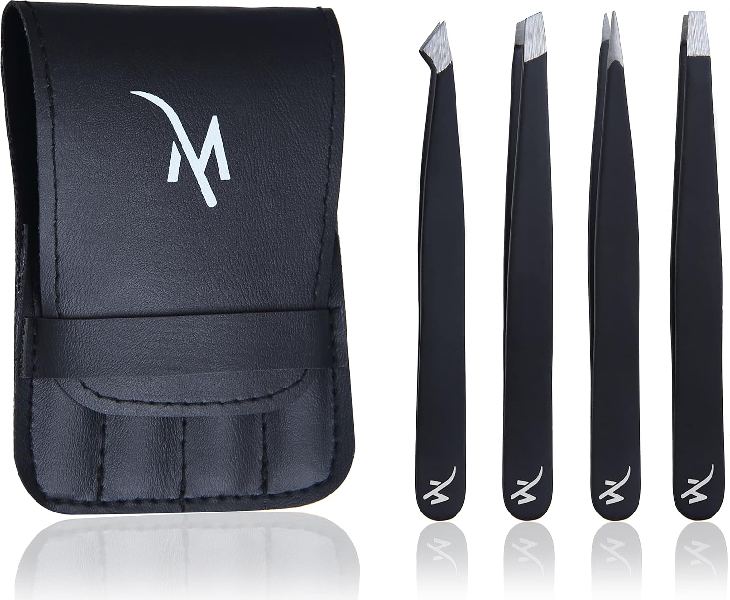 Professional Tweezers for Eyebrows,4 Pcs Eyebrow Tweezers Set for