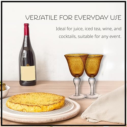 Miniatura 5 de Vasos Artland Iris, dobles y anticuados, color ámbar (4 unidades), Cáliz, Ambar