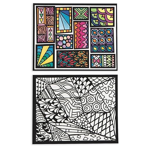 Miniatura 4 de S&S Worldwide Pósteres de arte abstracto de terciopelo, 5 de cada uno de 6 diseños, diseños para atraer a todos, niños, adultos, niños, niñas,