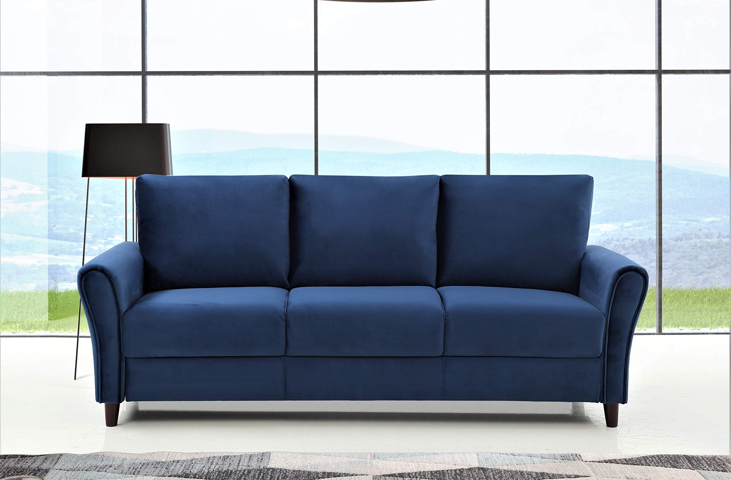 US Pride Furniture S5573-S Sofas, Dark Blue