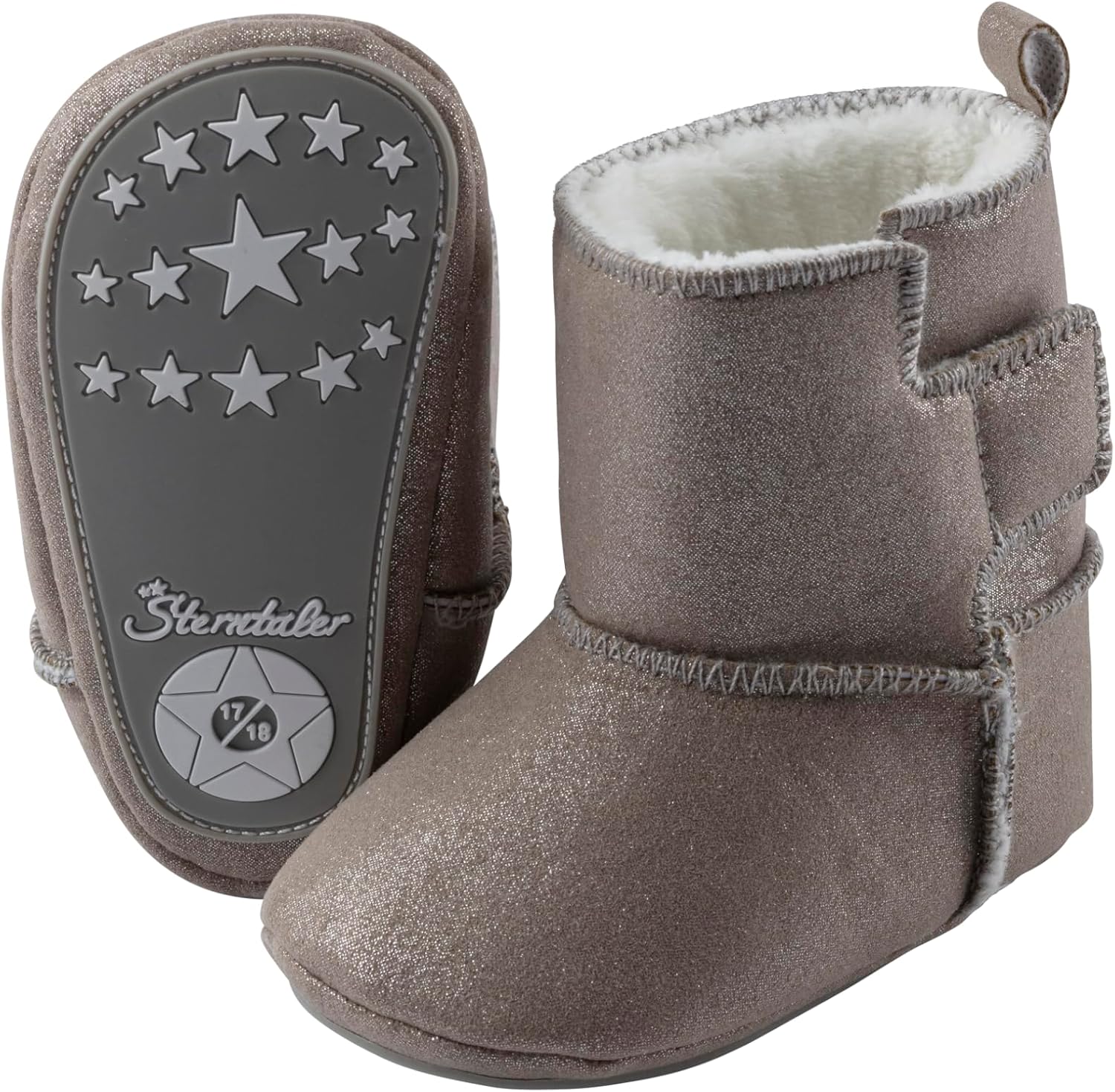 Sterntaler, Glitter Baby Shoes Girls, Beige, 16 EU, beige, 16 EU