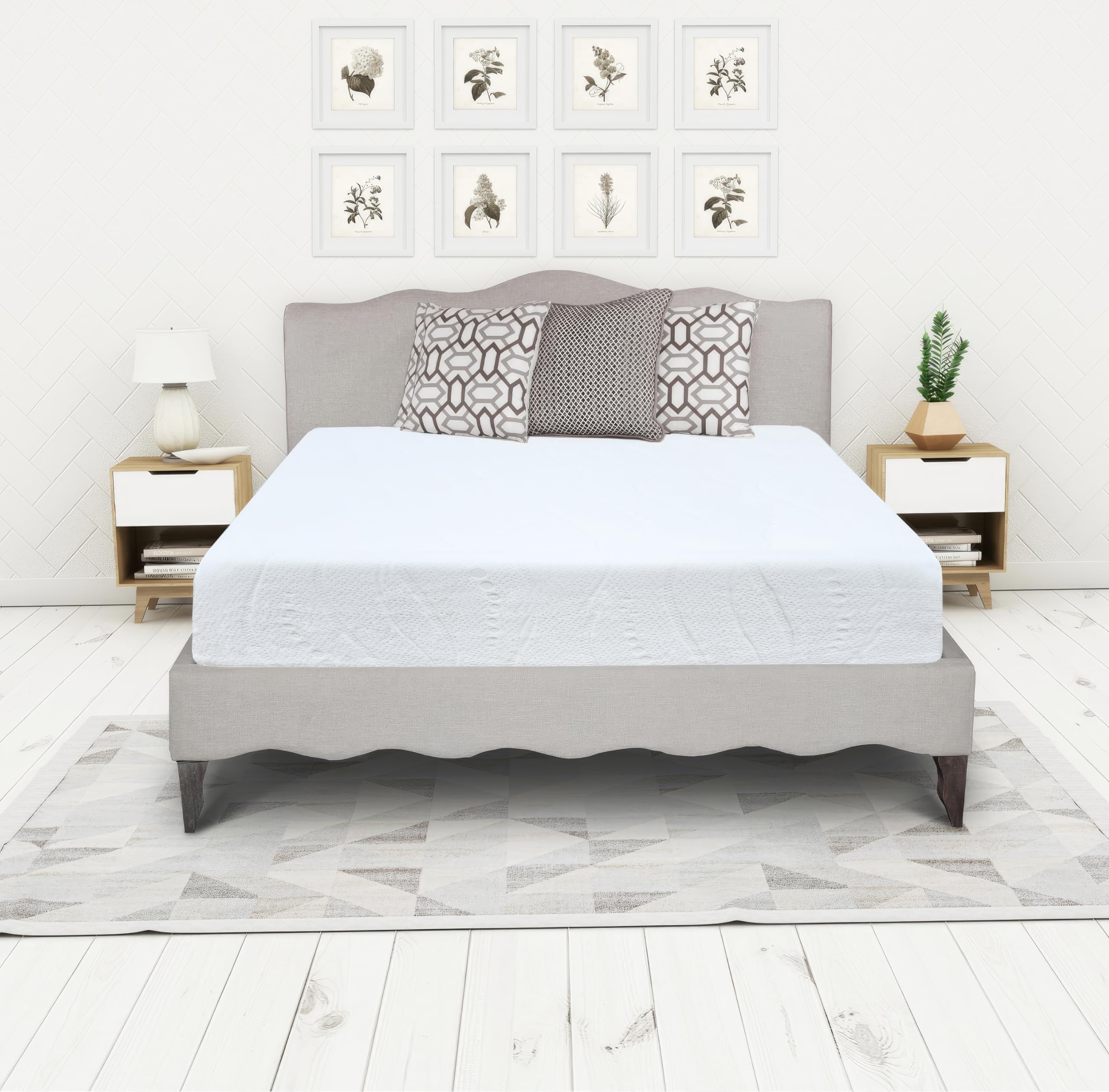 Irvine Home Collection Full Size 8-Inch, Cooling Gel Memory Foam Mattress, Medium Firm Feel, Breathable, Cool Sleep and Pressure Relief, CertiPUR-US Certified, Temperature Balanced