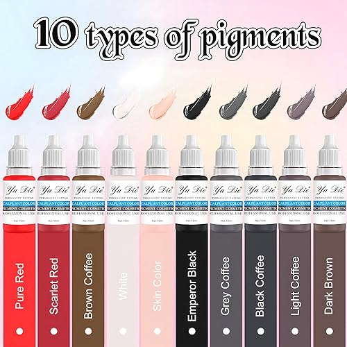 Miniatura 2 de 10 Uds Ceja Labios Tatuaje Maquillaje Permanente Tatuaje Tinta Pigmento Cosmético Natural Microblading Color Pigmento