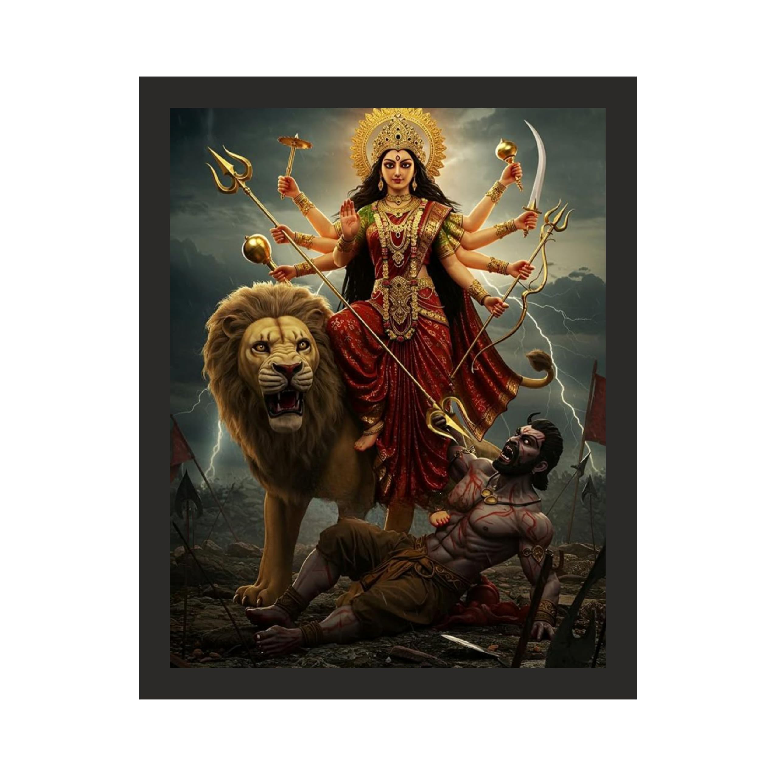 Maa Durga Vanquishing Mahishasura Wall Art