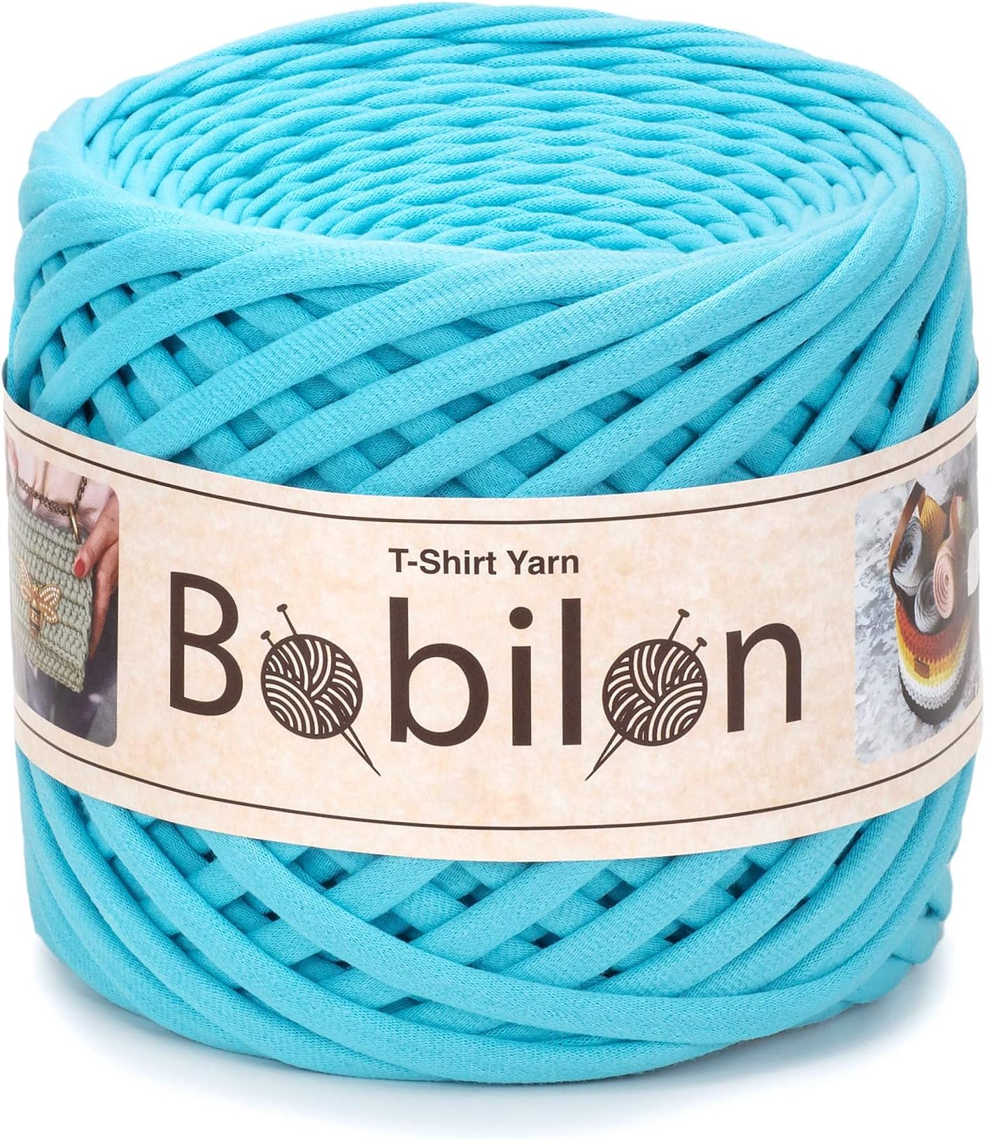 Cotton T-Shirt Yarn – 5–7 mm Jersey Ribbon for Crochet, Knitting, Macrame, DIY Crafts – 110 Yards – Soft Cotton for Bags, Baskets, Cushions – Arctic