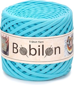 T-Shirt Yarn 57 mm Cotton 100 m / 110 Yards Jersey Ribbon for Crochet, Knitting & Macrame Arctic