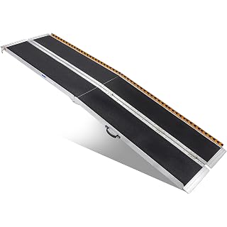 LEMNISCATE Wheelchair Ramp for Steps, 10FT Portable Wheelchair Ramp for Home, Lightweight Aluminum Ramp for Steps, Non-Skid Threshold Ramp for Doorways, Curbs, Foldable Mobility Scooter Ramp