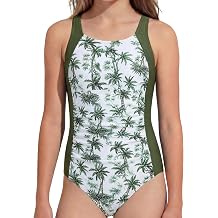 GDTOGRT Girls Swimsuit One Piece Bathing Suit UPF 50+ Adjustable Straps Padded Swimwear 9-16
