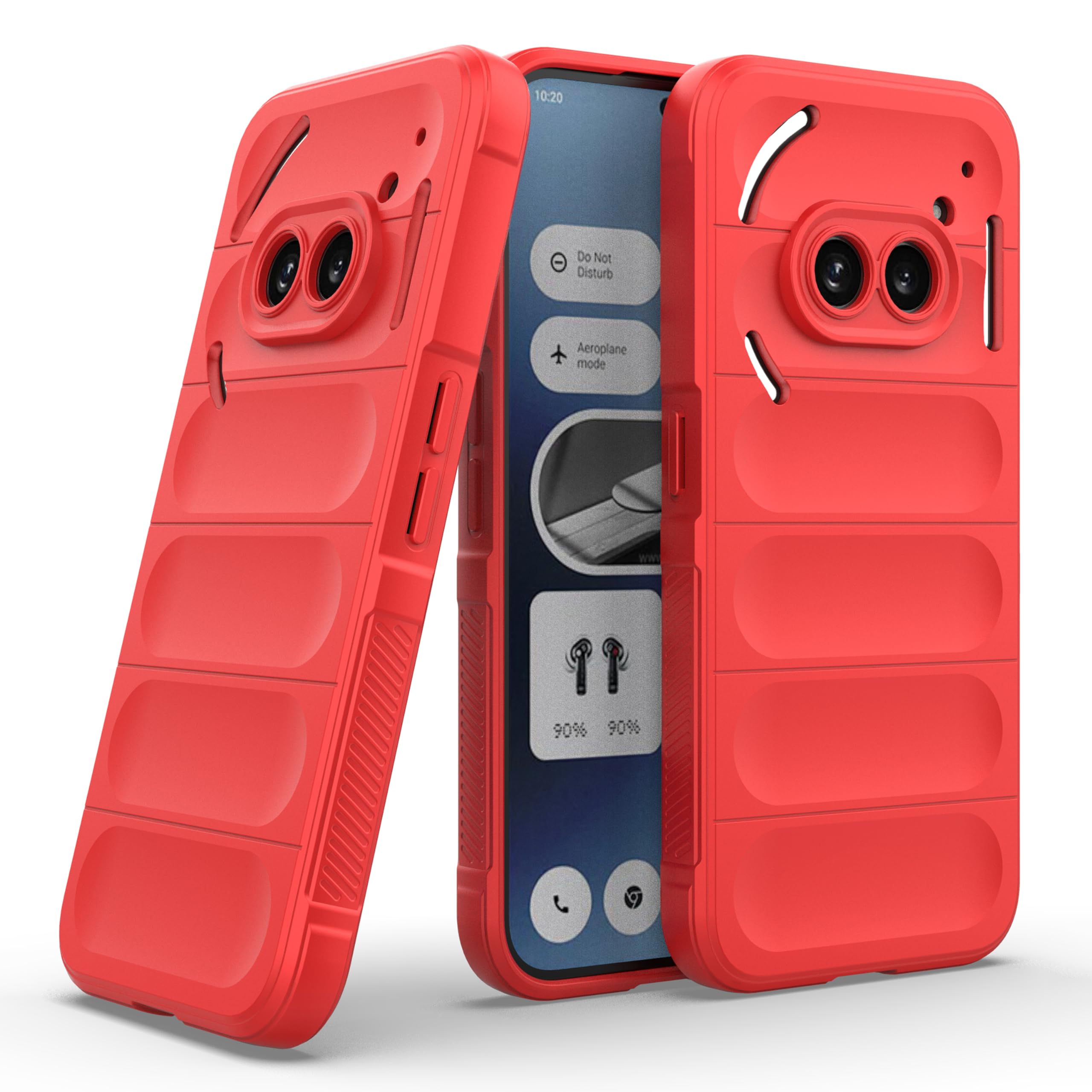 Zapcase Back Case Cover for Nothing Phone 2a Plus | Compatible for Nothing Phone 2a Plus Back Cover | Liquid Silicon Magic Case with Camera Protection | Red