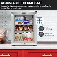 Vista 4 de Whynter CDF-177SB Countertop Reach-In 1.8 cu ft Display Glass Door Freezer, White