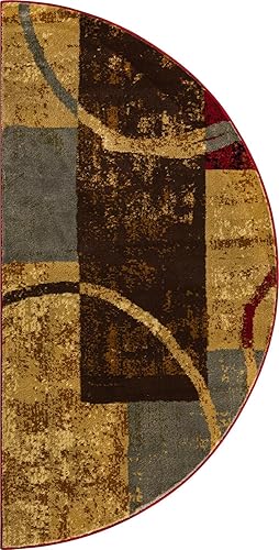 Miniatura 2 de Unique Loom Barista Collection - Alfombra de área Kouillou (3 pies x 6 pies, hogar, multimarrón)