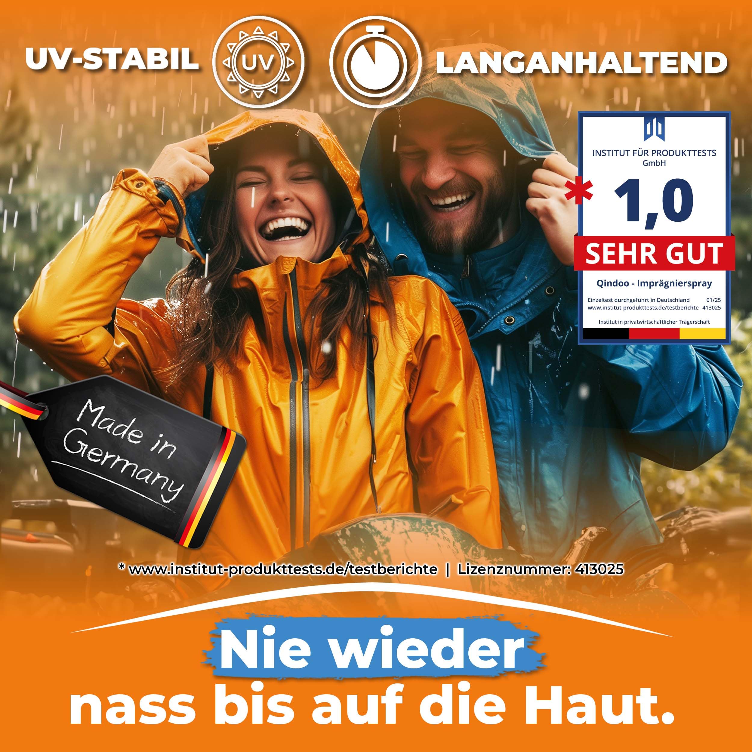 Textil Imprägnierspray Jacke gegen Regen & Schmutz für Jacken, Outdoor, Sport Textilien I effektive Versieglung I Imprägnierung für Textilien mit Bester Waschbeständigkeit