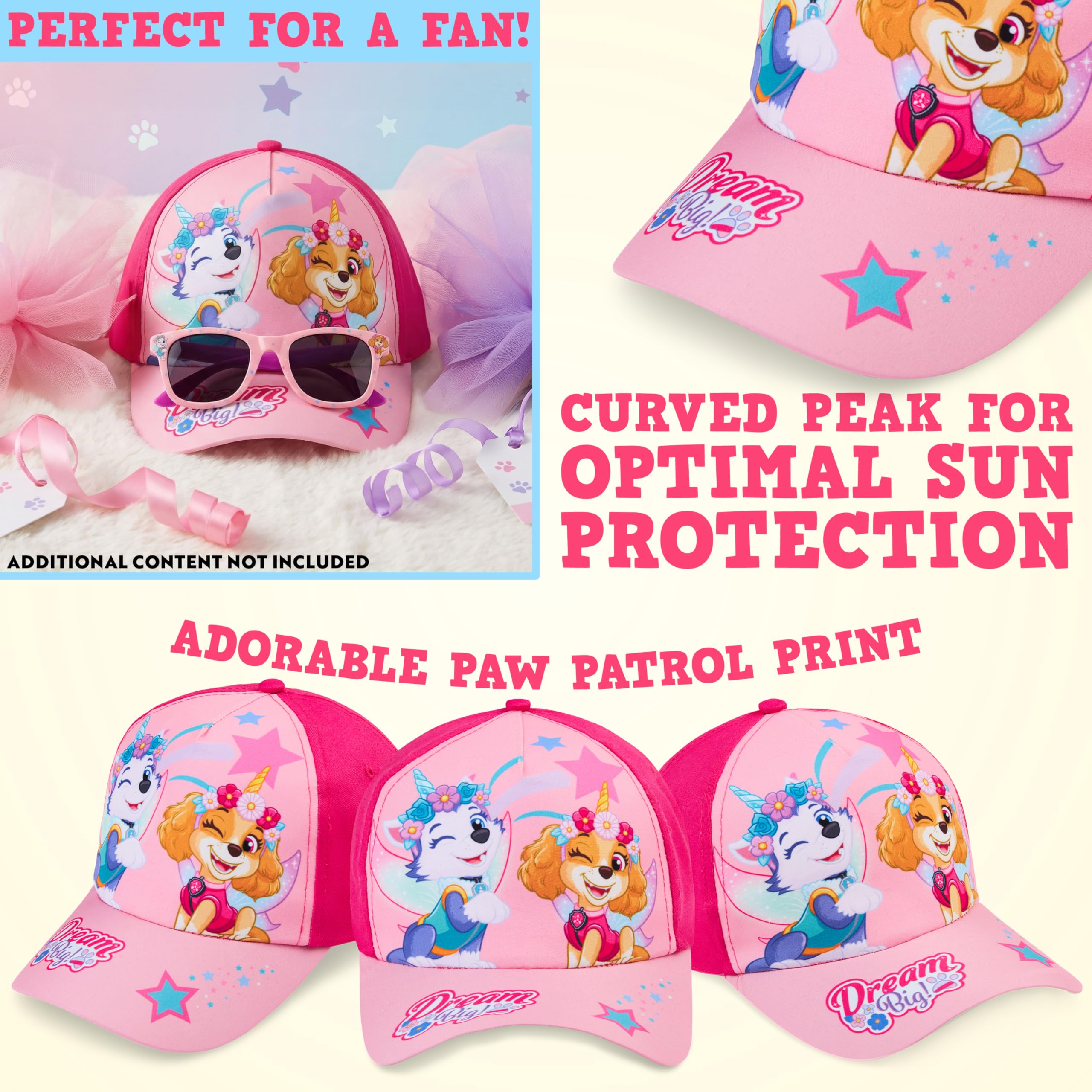 Paw Patrol | Peppa Pig Gorra Niña Ajustable con Gafas de Sol Protección UV400, Conjunto Niña Verano, Viajes Accesorios — view 5