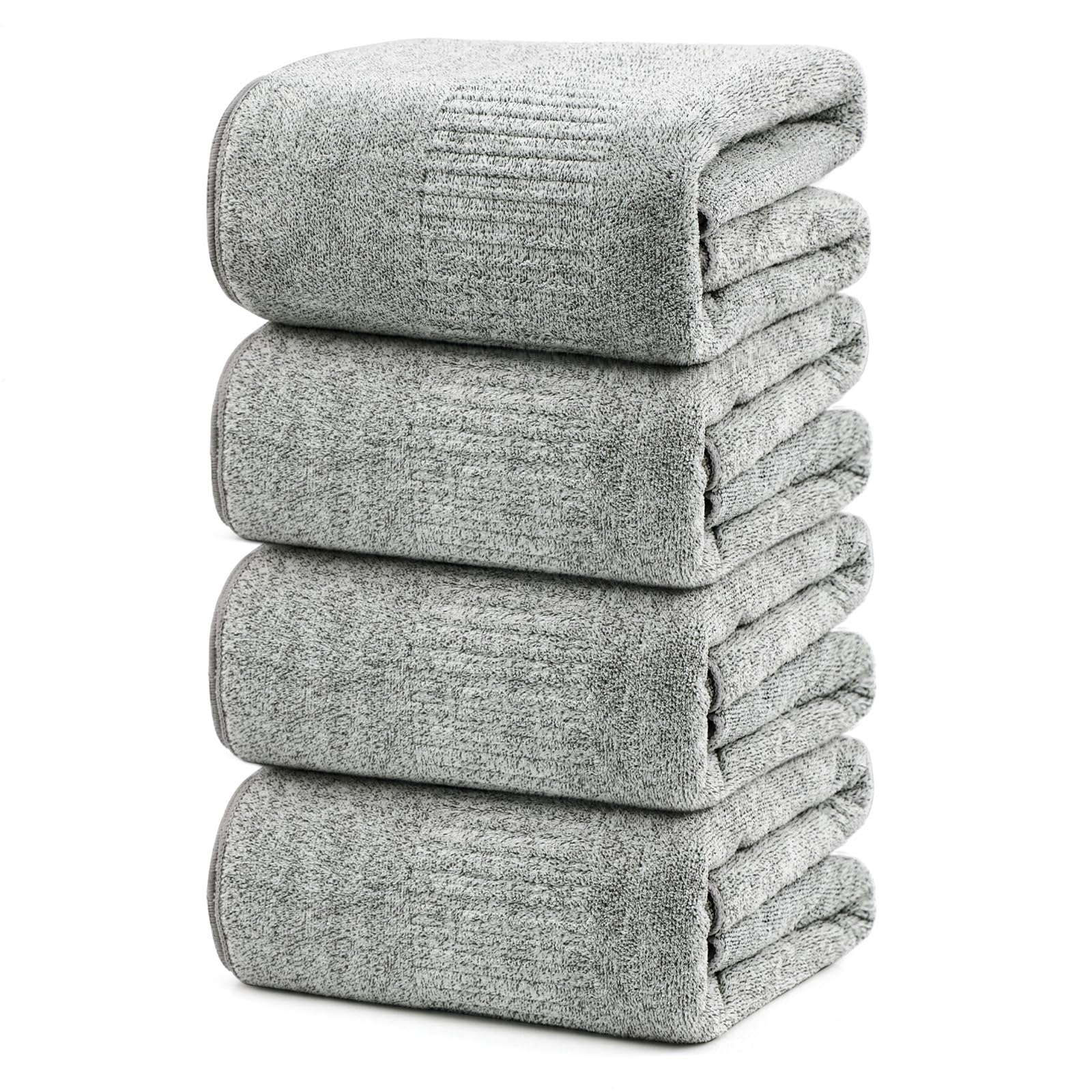 SEISSO Bath Towels Set of 4 Premium Bath Towels 35” x 63” Oversized Towels for Bathroom Quick Drying & Lightweight Bath Sheets Towels for Adults -