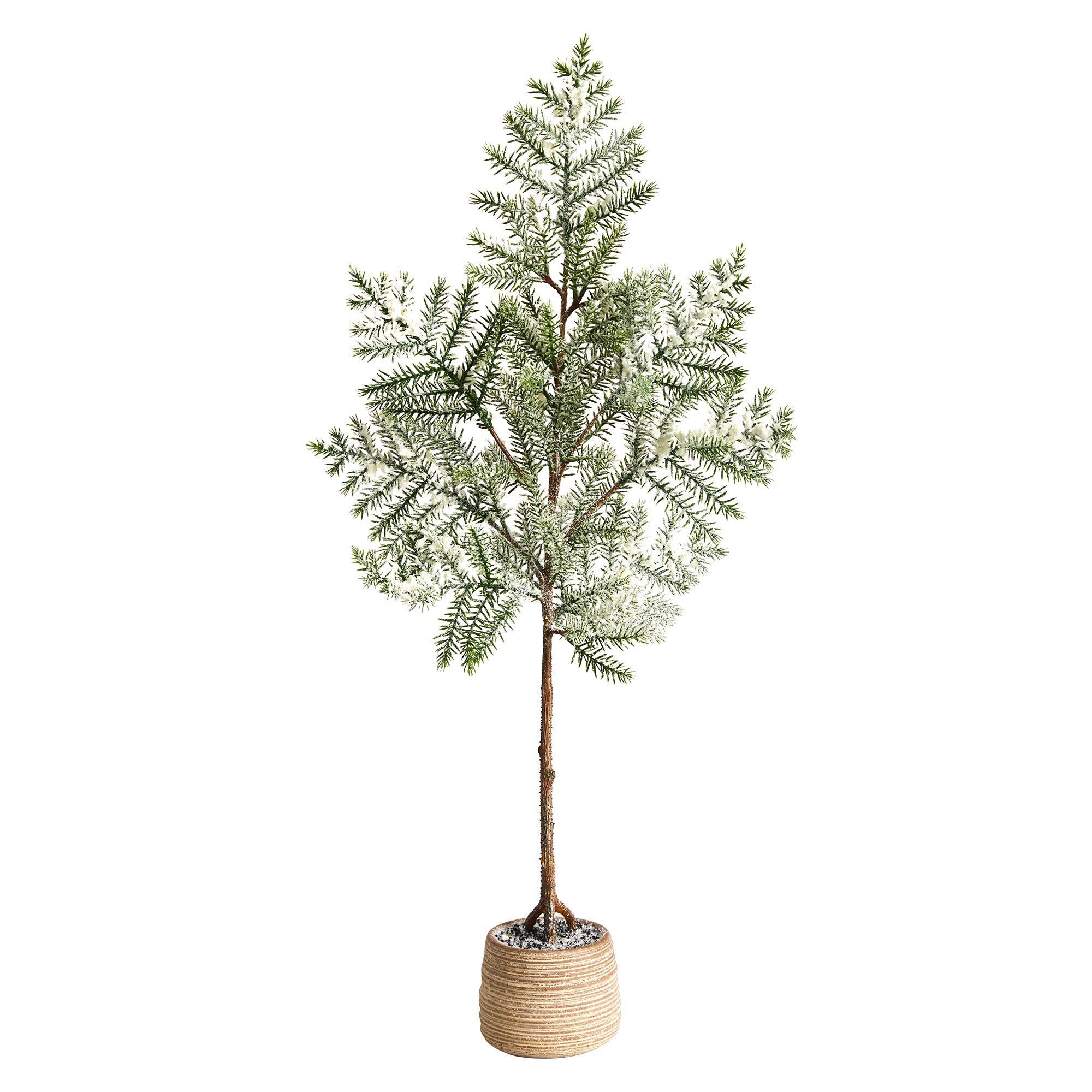 Sapins de Noël Presque naturels, Plastique, céramique, polystyrène, Vert, L x 25,4 cm x H 88,9 cm