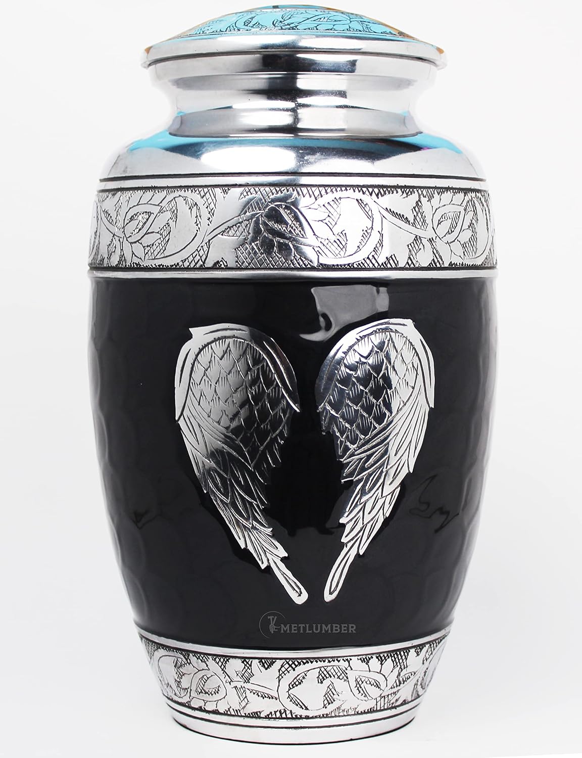 Wood Carving International - Angel Wings, Urns For Ashes - Burial Or Funeral Cremation Urns For Adult Ashes - Keepsake | Aluminium Urns