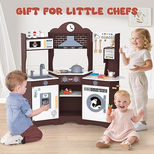 Miniatura 6 de Juguetes de cocina de madera para niños (Espresso)