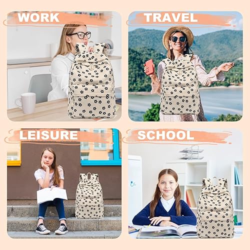 Miniatura 4 de LEDAOU Mochila Escolar para Niñas Adolescentes de Escuela Primaria y Secundaria Mochila para Libros, Mochilas para Niños, Mochila para Computadora