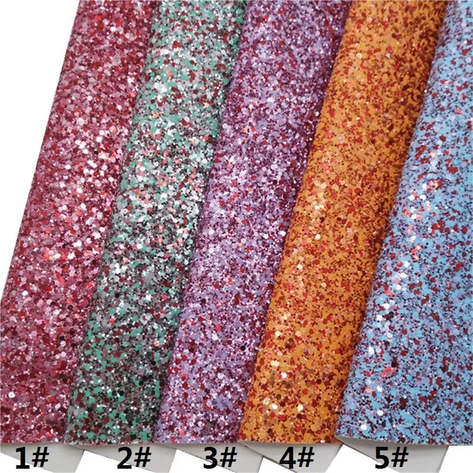 Tela de vinilo sintético con base fieltro cuero purpurina gruesa roja for manualidades, lazos, bolsos, mini rollo 30 x 134 cm para manualidades(7-30X134CM)