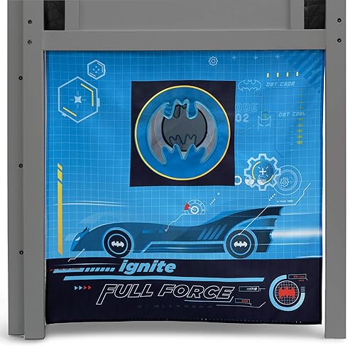 Miniatura 8 de Tienda de campaña para cama loft Batman - Juego de cortinas para cama loft baja Twin (cama vendida por separado) de Delta Children