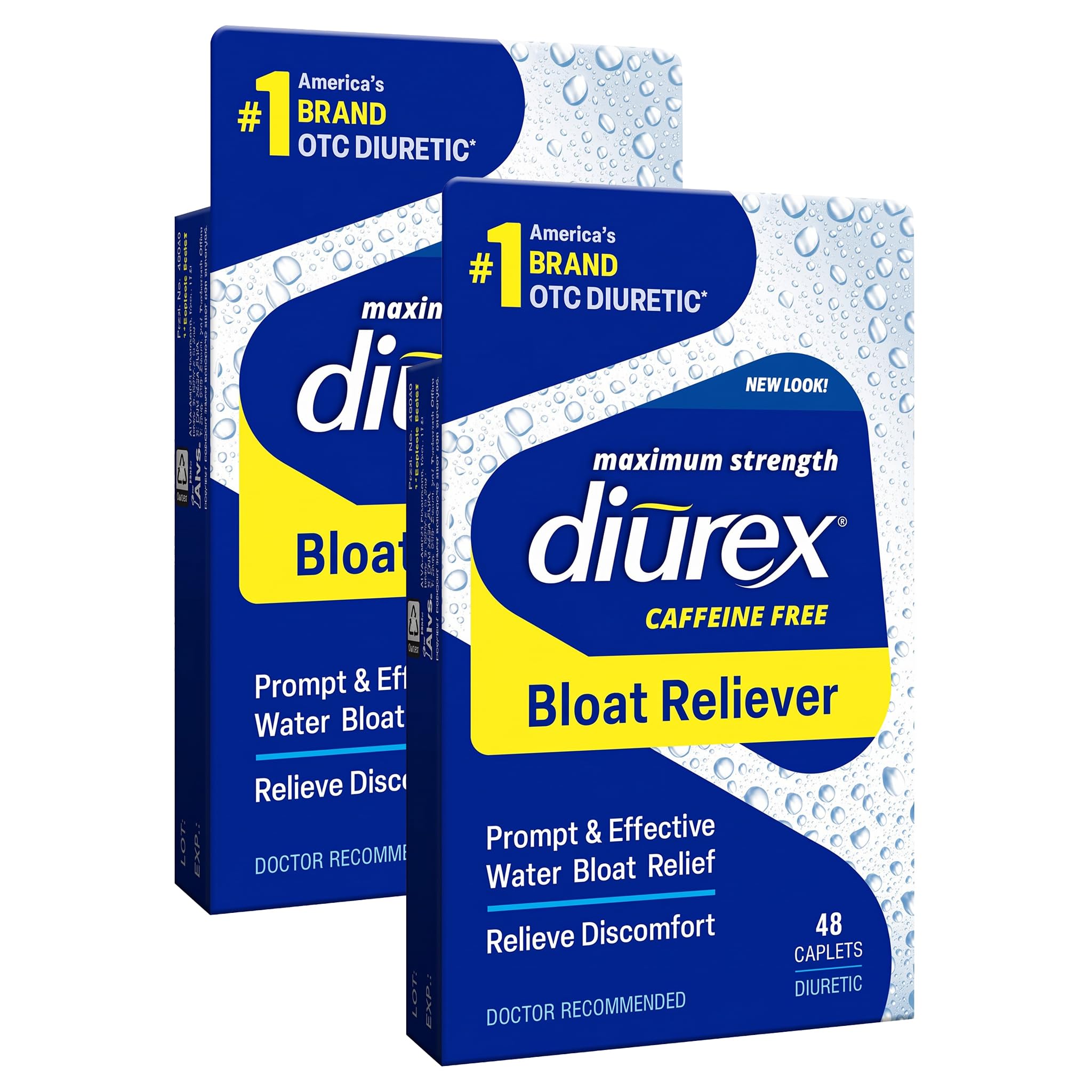 Diurex Caffeine-Free Bloat Relief, Maximum Strength, Relieve Water Bloat Discomfort, Up to 6 Hours of Relief, 48 Count — Amazon image 9