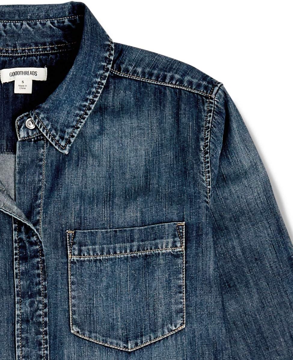 Amazon Brand - Goodthreads Women's Denim Long-Sleeve Boyfriend Shirt - Image 7