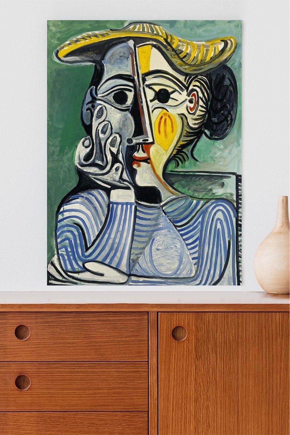 Postermanya (pster20304) Woman With Yellow Hat - Pablo Picasso Sanatsal Poster 80 x 115