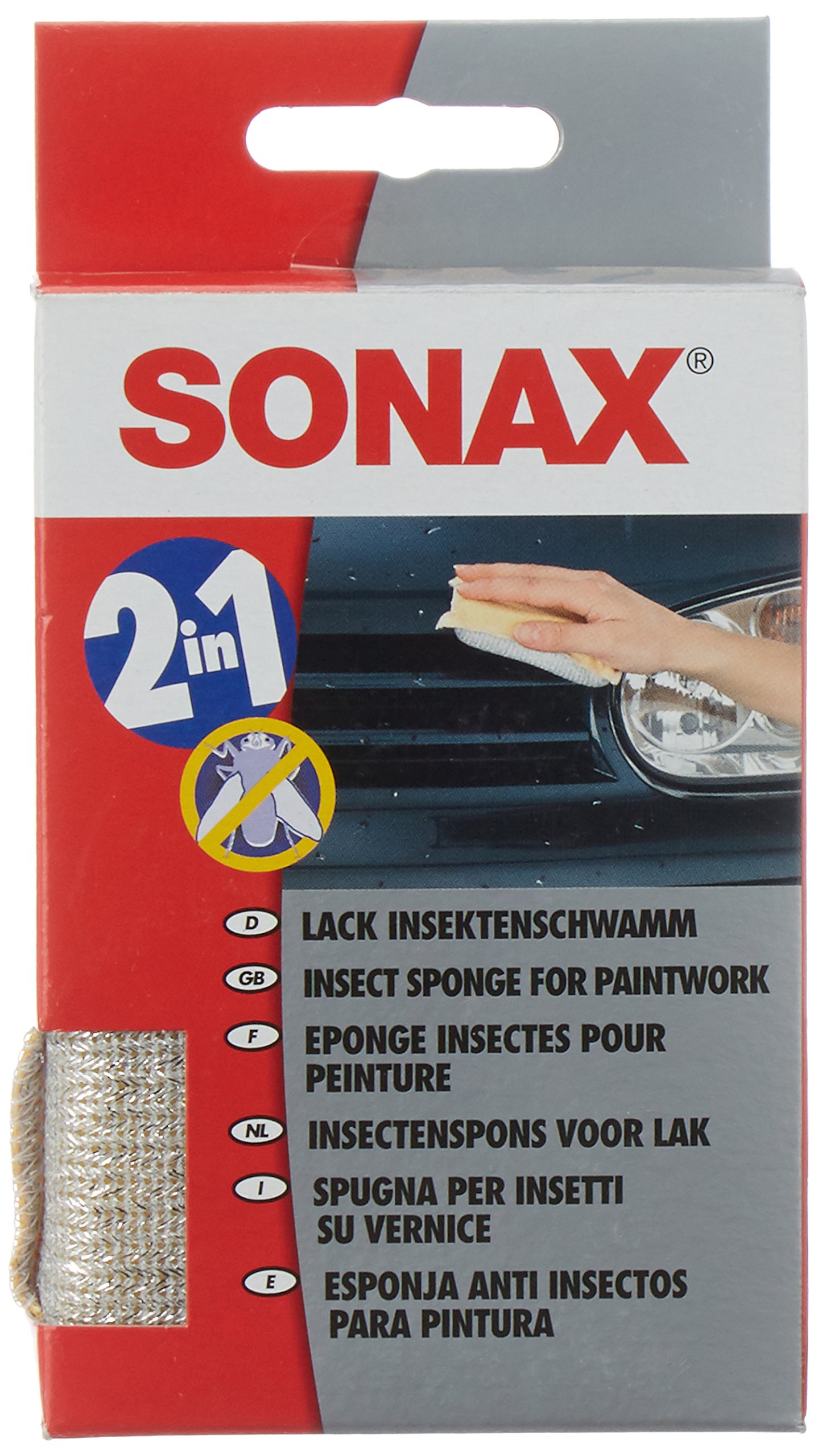 Sonax Spugna Elimina Insetti - Per Auto E Veicoli - Rimuove Residui Di Insetti, Escrementi E Sporco Ostinato - Delicata Su Vernice E Vetro - Made In Germany - Foto 7