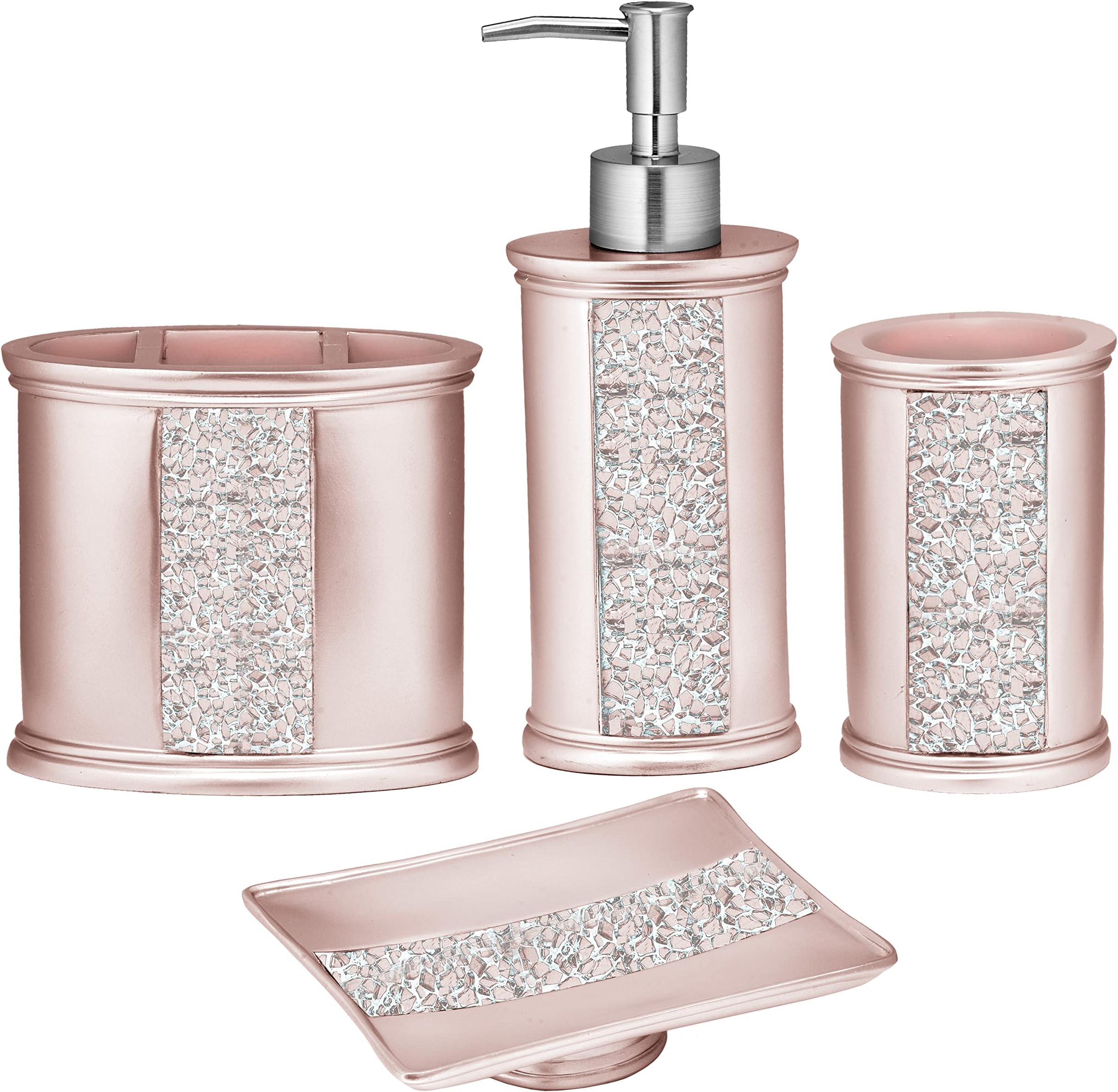 Popular Bath "Sinatra Silver" 5 PC Bath Accessory Set Home & Kitchen