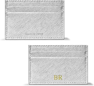 Personalised Card Holder Wallet, RFID Card Wallet, Slim Travel Wallet, Personalised Gifts For Men, Ladies Card Holder, Credit Card Holder Slim Wallet, Mens Leather Wallet, Personalised Wallet (Grey)