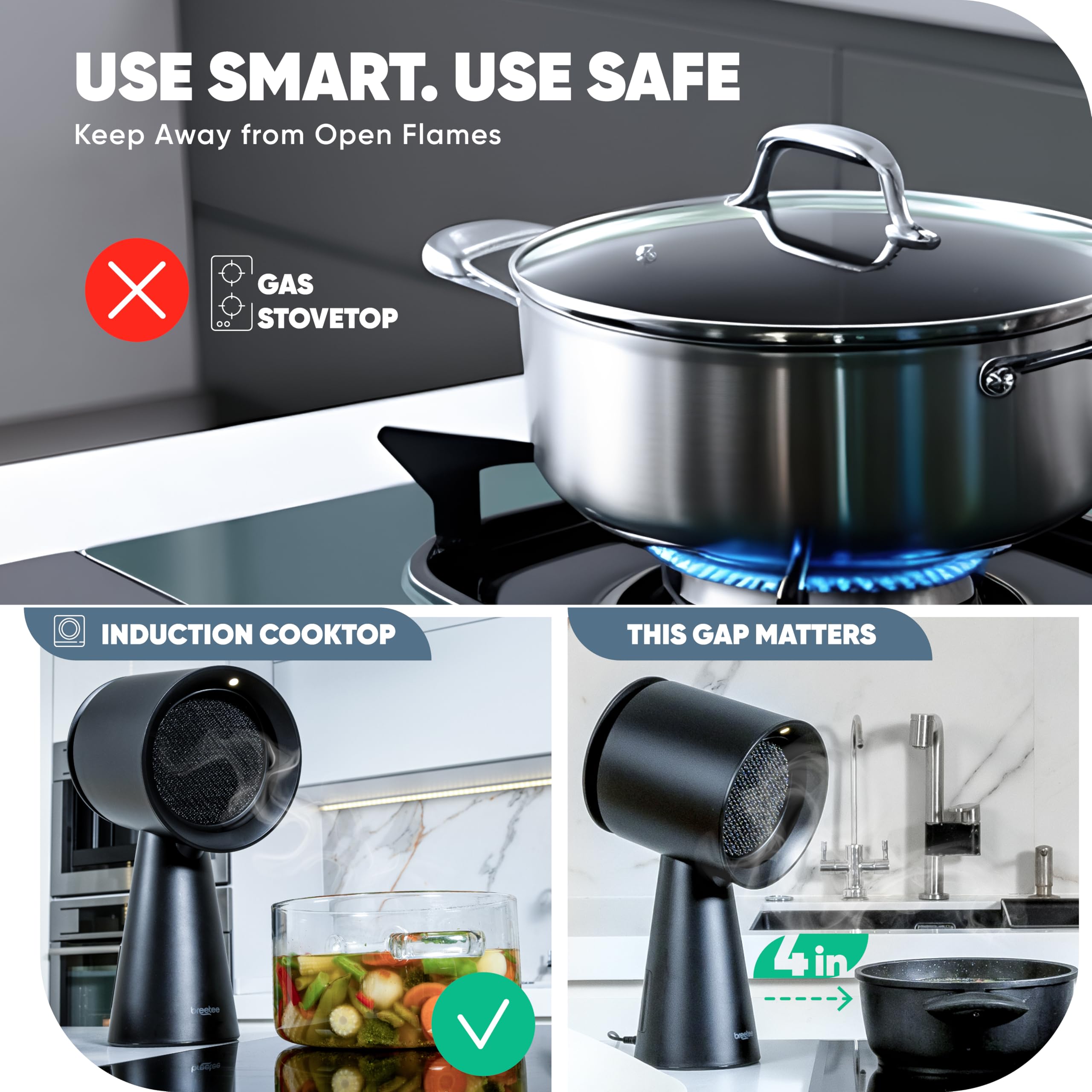 Campana extractora portátil para cocina, potente campana de succión de 3 velocidades con doble filtro, ventilador de escape de cocina con filtros de carbono para caravanas, cocina de olla 9