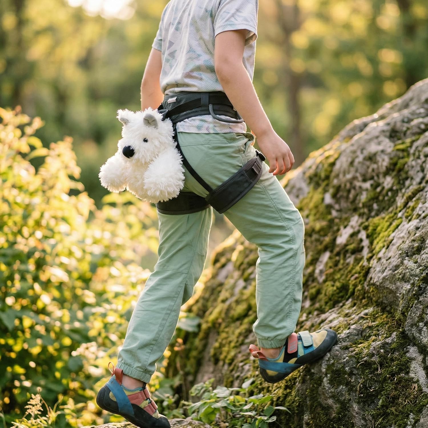 West Highlands Climbing Chalk Bag, Outdoor Rock Climbing Powder Bag with Adjustable Waist Belt, Drawstring Closure Bouldering Chalk Pouch for Climbers Weightlifting Gym Sports