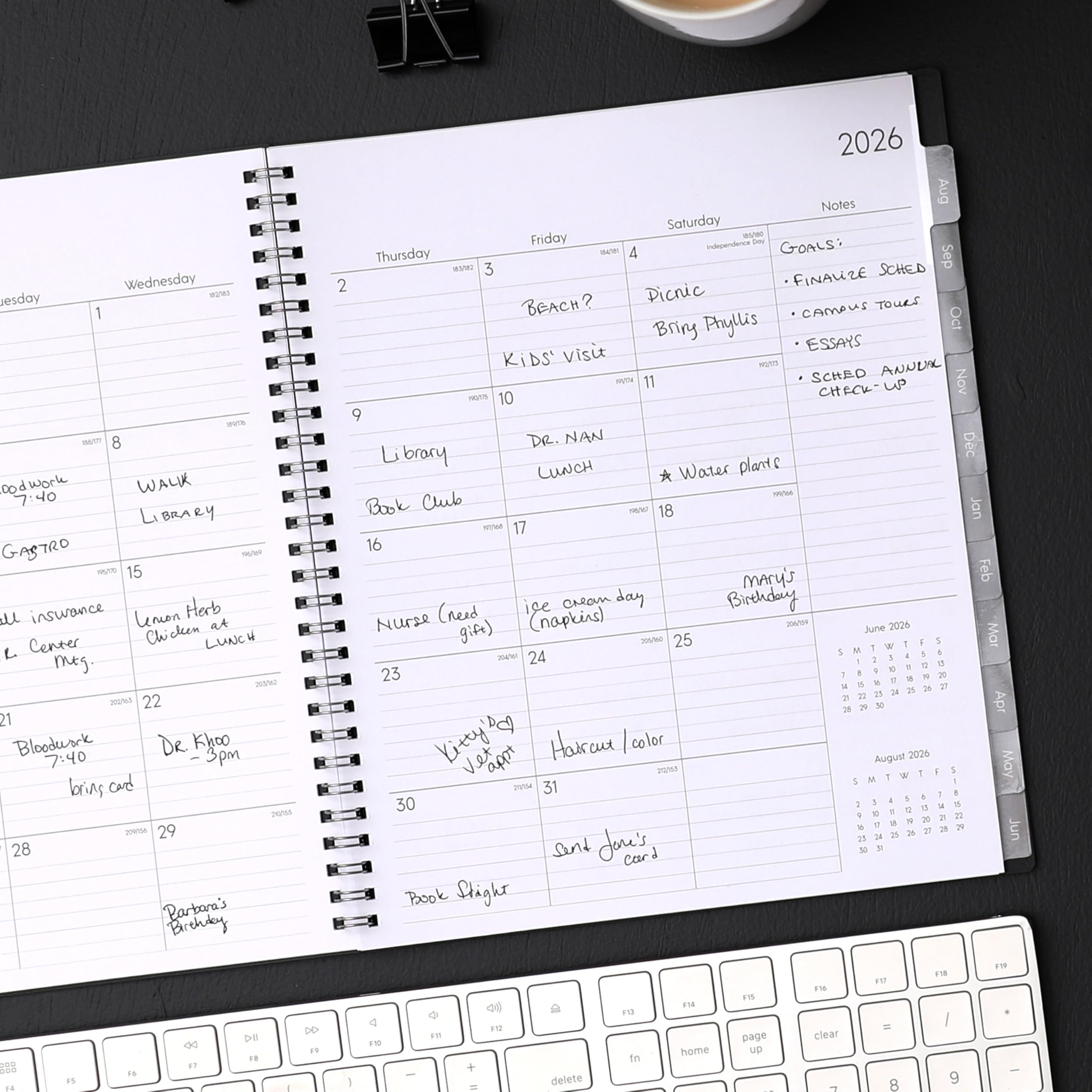 Blue Sky 2026-2027 Monthly Academic Year Planner Calendar, July