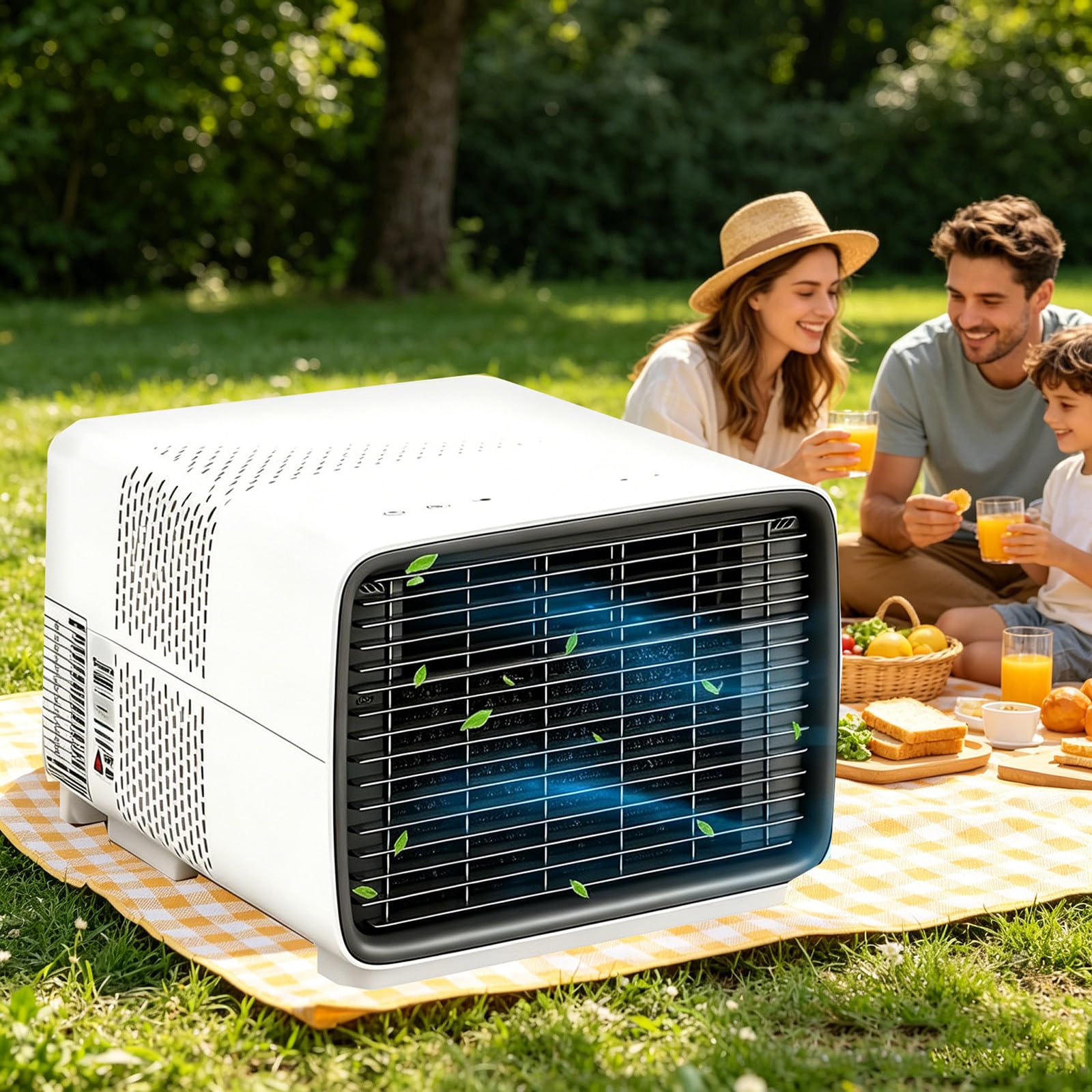 Tent Air Conditioner Portable AC – 2700 BTU Fast Cooling Compressor, 280W Low Power Consumption, 45dB Whisper-Quiet Sleep Mode, 3-in-1 Mini Air Conditioning Unit for Camping