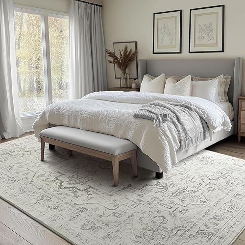 Miniatura 138 de Alfombras Redondas Beige de 4 pies, Alfombra Circular Pequeña Antideslizante Lavable de Pelo Bajo y Fina para Entrada, Cocina, Comedor, Alfombra