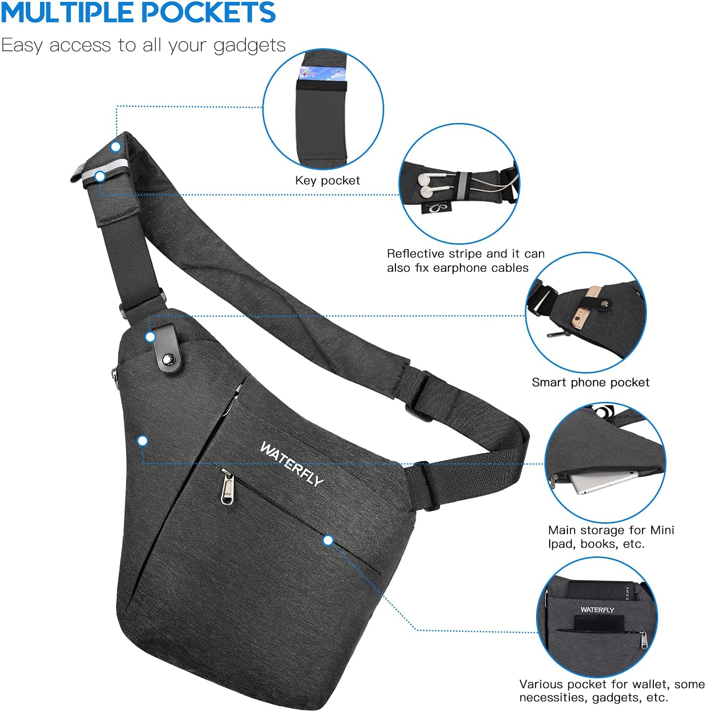 waterfly sling bag amazon