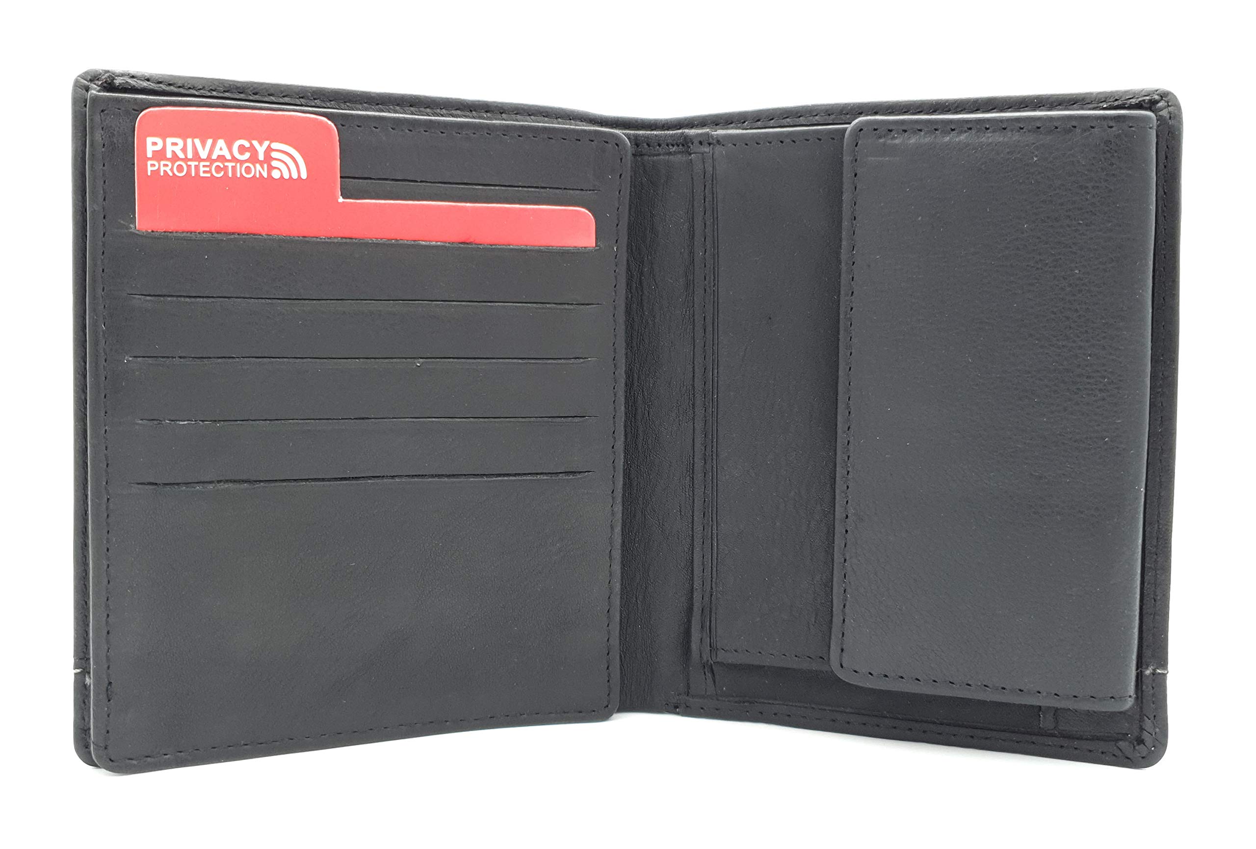 Öko Leder (echt Leder) Geldbörse Portemonnaie Wiener Schachtel RFID NFC Schutz 100% pflanzlich gegerbt
