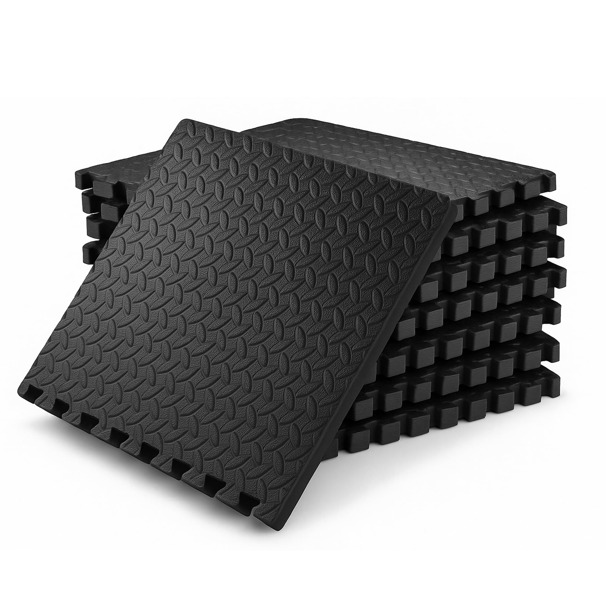 SAKUSEI Lot de 12 dalles de sol emboîtables en mousse EVA de 2 cm d'épaisseur 60 x 60 cm pour salle de sport à domicile, garage, abri de jardin