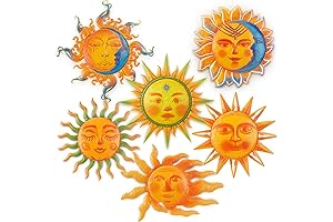 Maitys Sun Face Metal Wall Decor