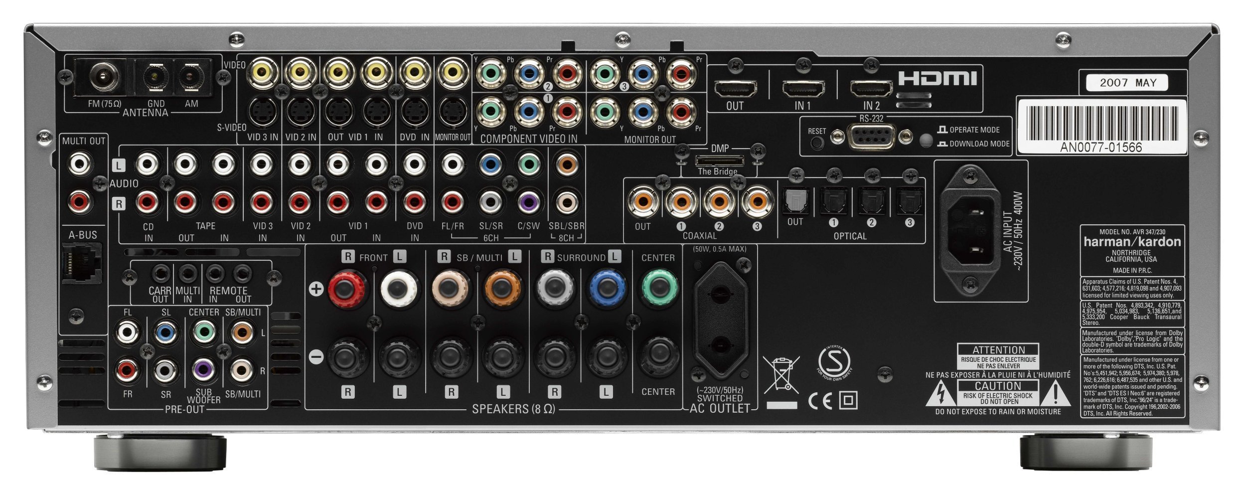 Harman Kardon AVR 345 7.1 Channel Audio 