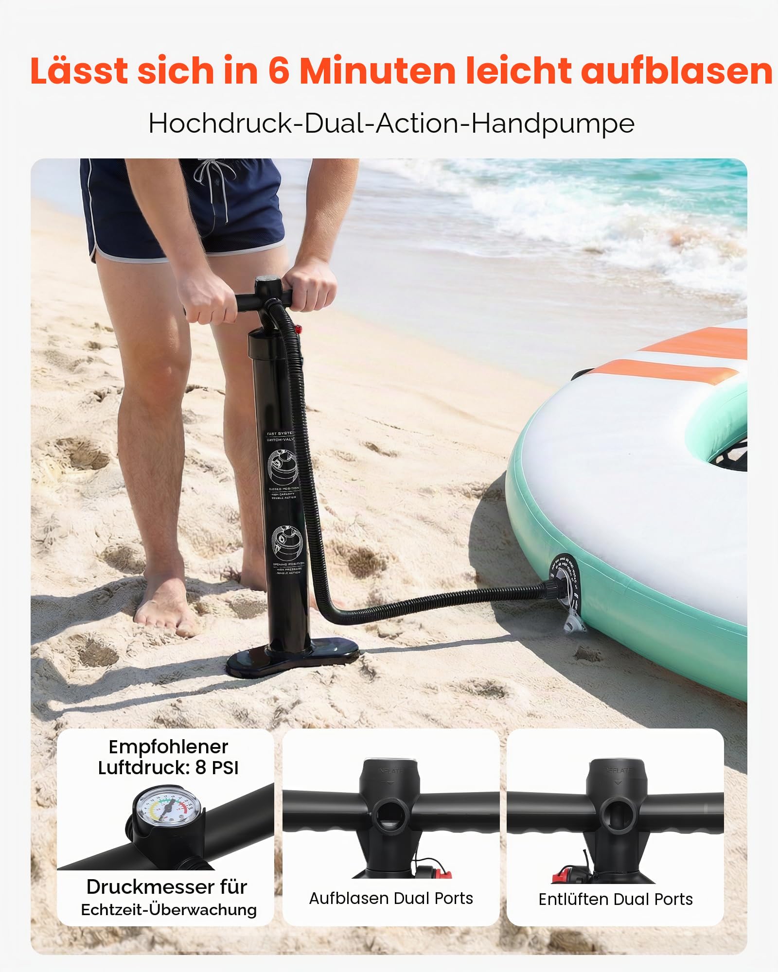 VEVOR Aufblasbares Schwimmdock