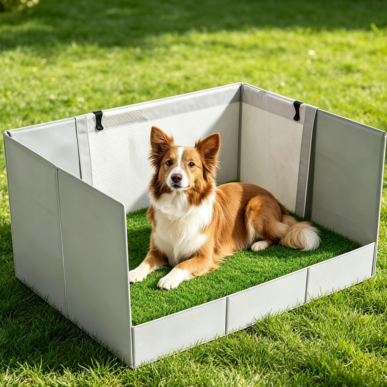 Hundetoilette mit Kunstrasen, Faltbares Hundeklo für Wohnung und Balkon