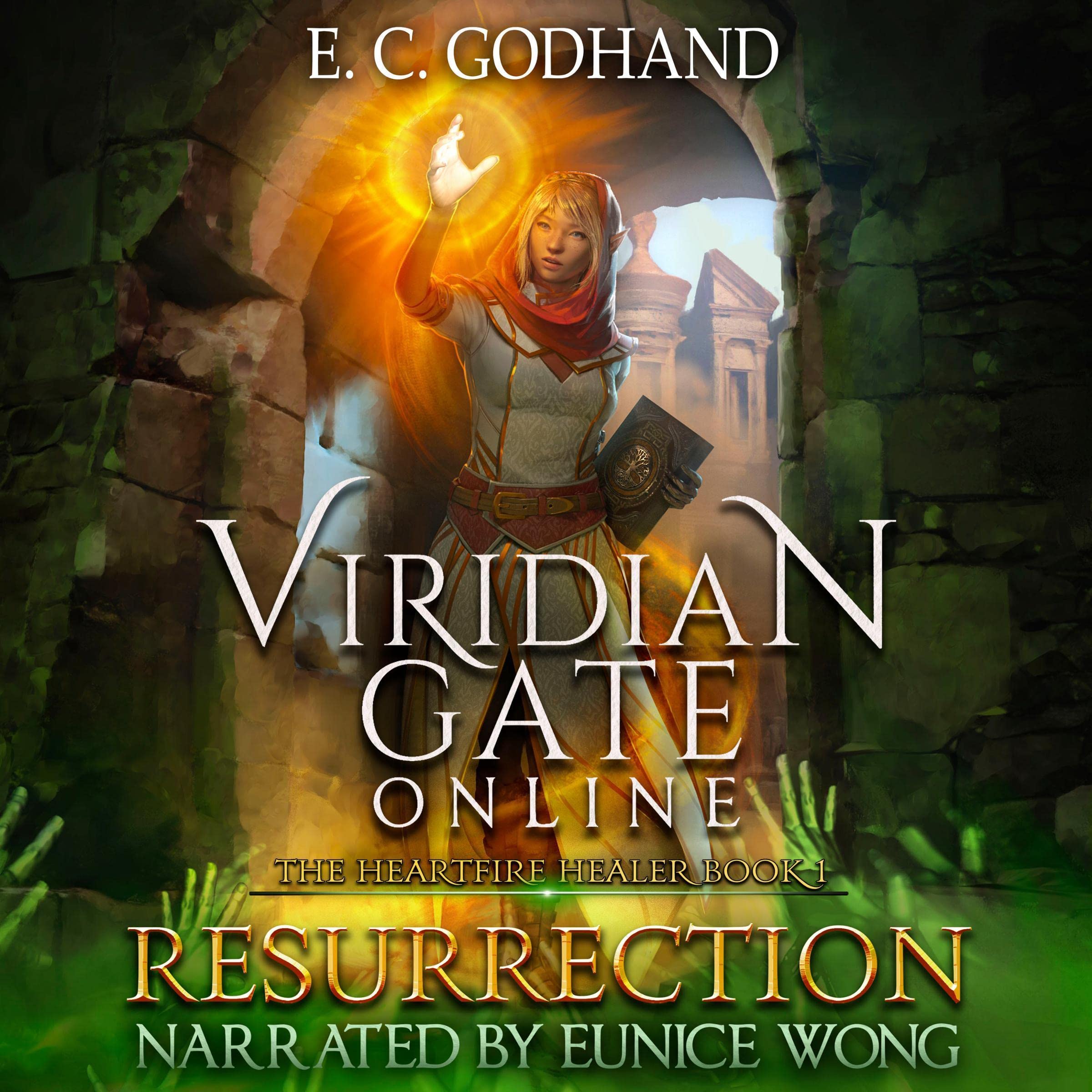 Cover art for Viridian Gate Online: Resurrection: A LitRPG Adventure (The Heartfire Healer Series, Book 1)