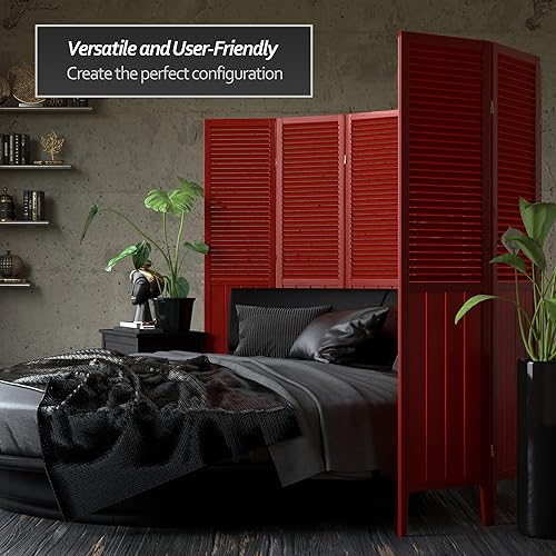 Miniatura 3 de Red Lantern SS-BEAD-Rosewood-3P - Divisor de habitación, 3 paneles, palisandro