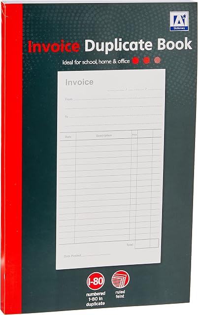 Anker International Stationary"1-80" Invoice Duplicate Book