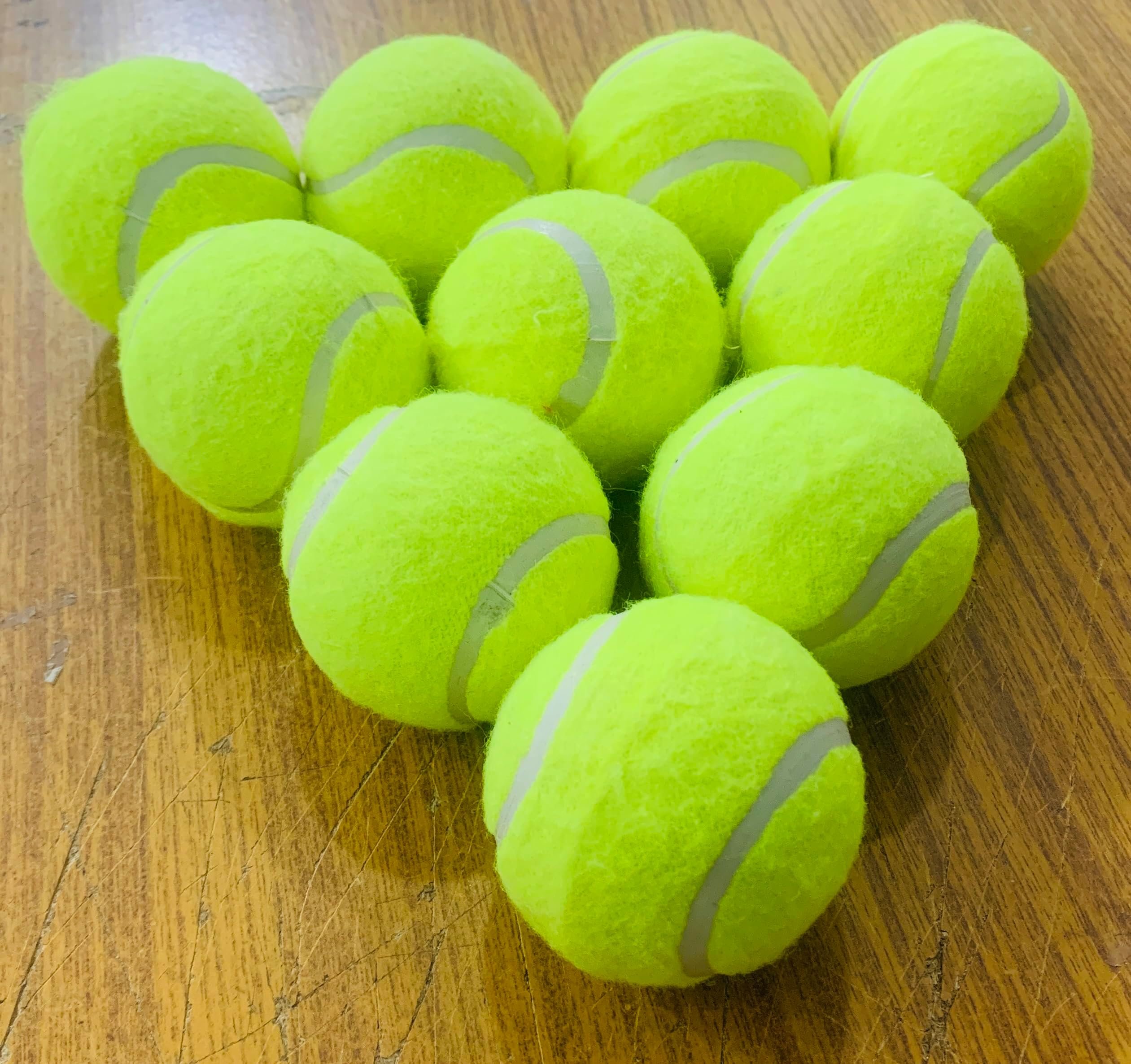 M Art Cricket Tennis Ball Light Weight (Pack Of 10) - Rubber, Green