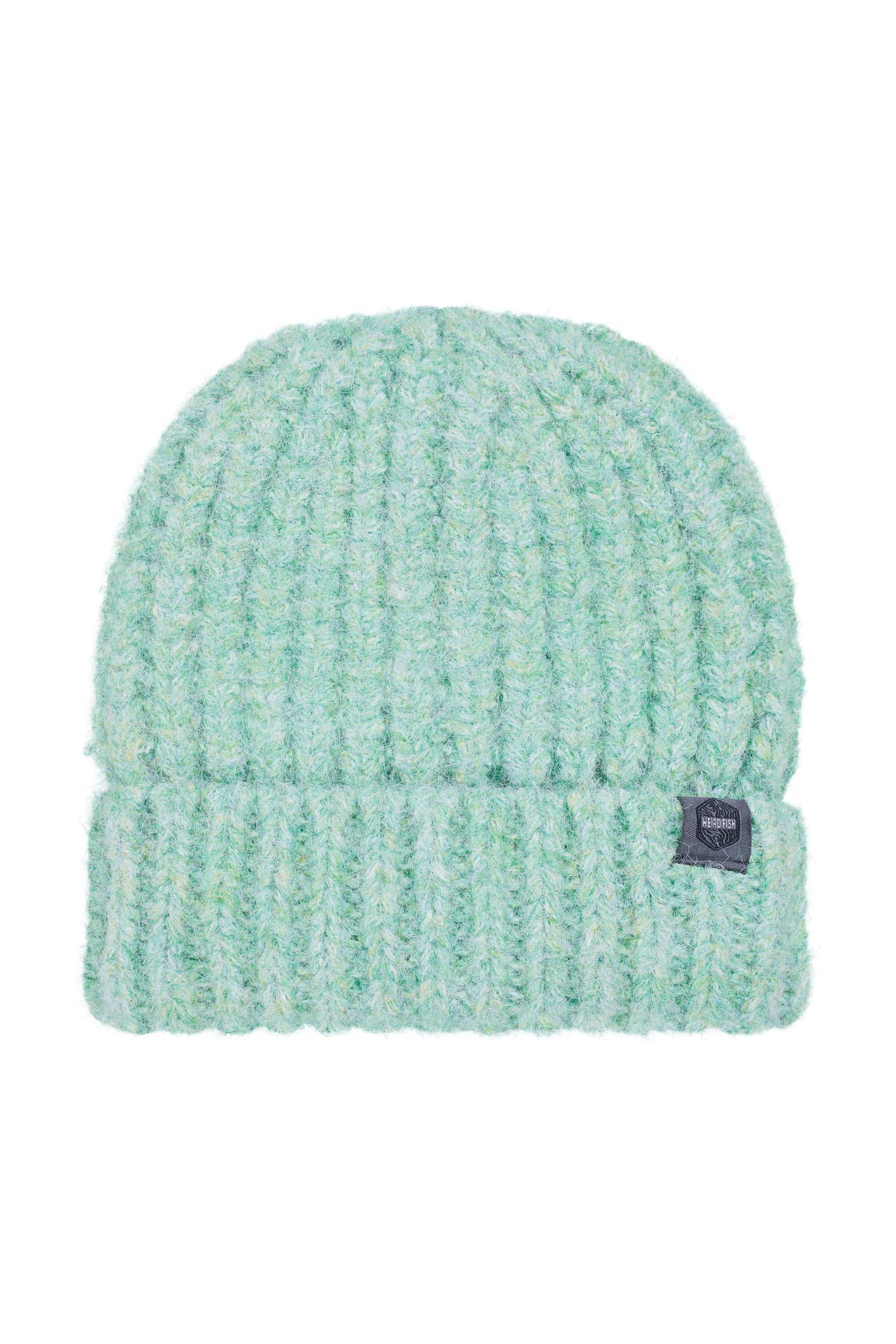 Weird Fish Clare Double Rib Beanie Hat Sea Mist Size ONE