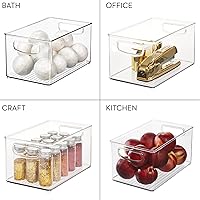 Vista 7 de iDesign - Contenedor de plástico transparente apilable - Organizadores y almacenamiento para cocina, refrigerador y despensa, paquete de 6