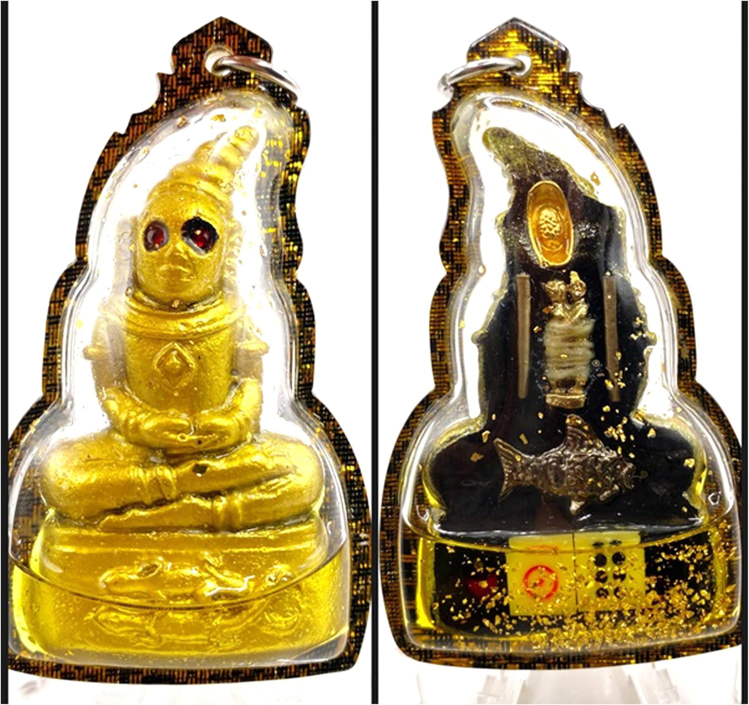 Thai Amulets Ngung Love Attraction Amulet – Maha Sanae & Metta Charm in Sacred Oil Case – Blessed by Kruba Kham Peng – Thai Talisman for Charm, Popularity & Success