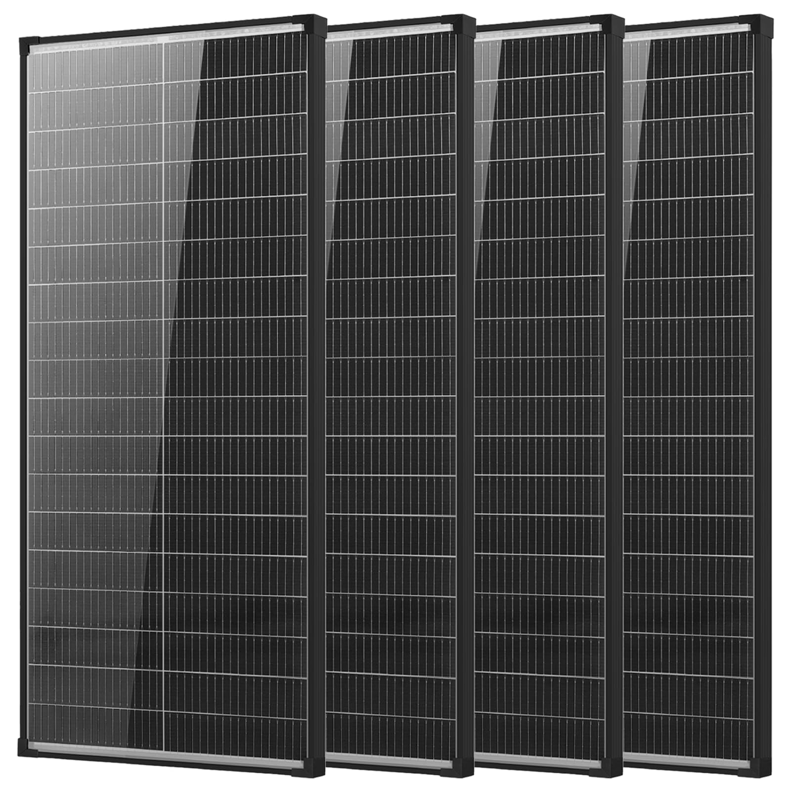Photo 1 of ONE PANEL IS BROKE ----------------------------400 Watt Solar Panel,4pcs 100W Bifacial Solar Panels 18V 18BB N-Type A+ Cell 25% High Efficiency 100Watt Solar Panel for Rooftop RV Farm Trailer Marine Home Off-Grid System (100W*4PCS Bifacial)